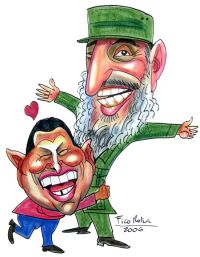 Hugo ChÃ¡vez y Fidel Castro